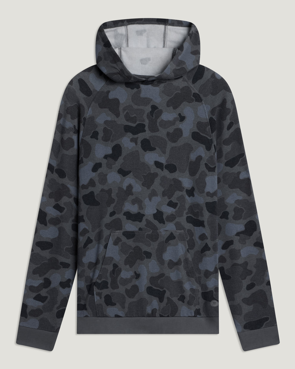 Men's Bamboo Lightweight Fleece Hoodie - Vintage Camo Black