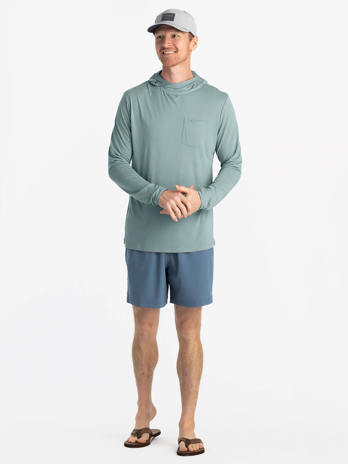 Men's Bamboo Lightweight Hoodie - Sabal Green