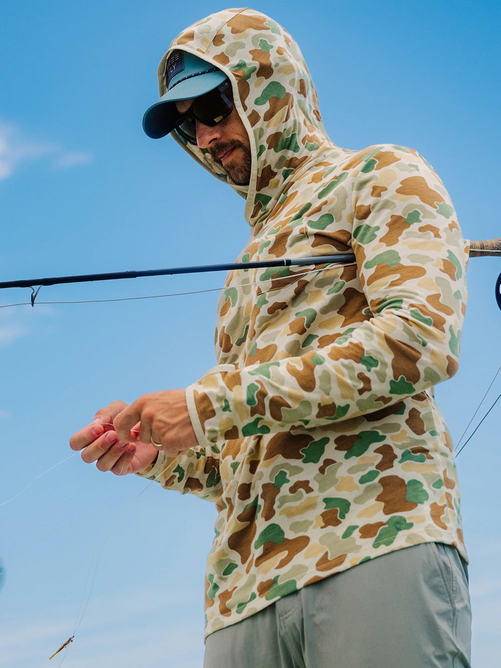 Men's Bamboo Lightweight Hoodie - Vintage Camo image