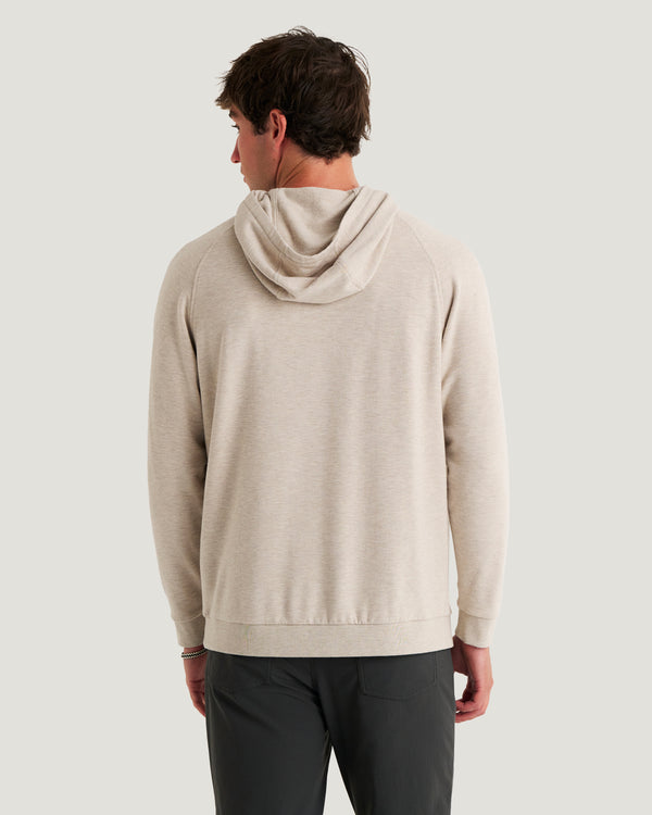 Men's Bamboo Lightweight Fleece Hoodie - Heather Desert Tan