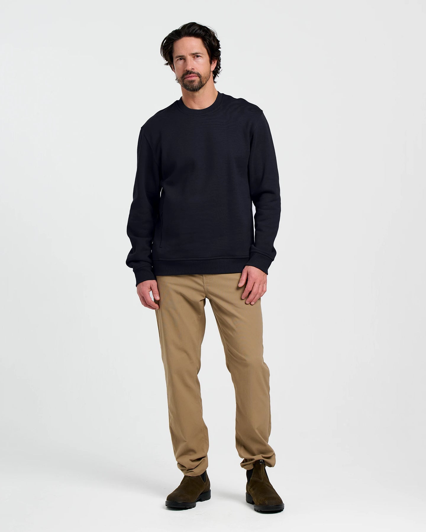 Men's Bamboo Northcoast Fleece Crew - Black