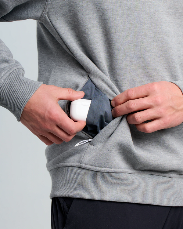 Men's Bamboo Northcoast Fleece Crew - Heather Grey