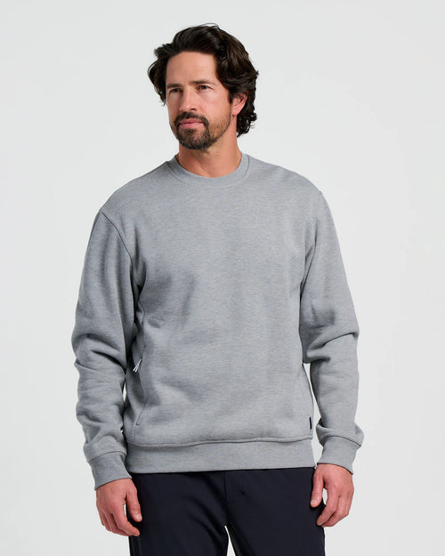 Men's Bamboo Northcoast Fleece Crew - Heather Grey