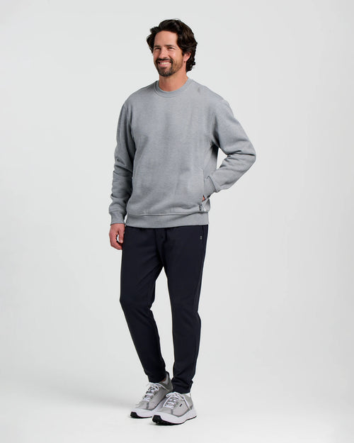 Men's Bamboo Northcoast Fleece Crew - Heather Grey