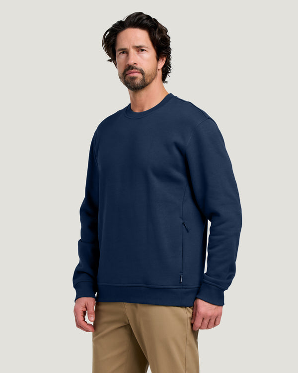 Men's Bamboo Northcoast Fleece Crew - True Navy