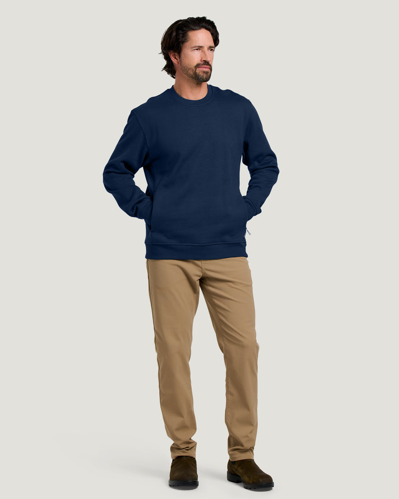 Men's Bamboo Northcoast Fleece Crew - True Navy
