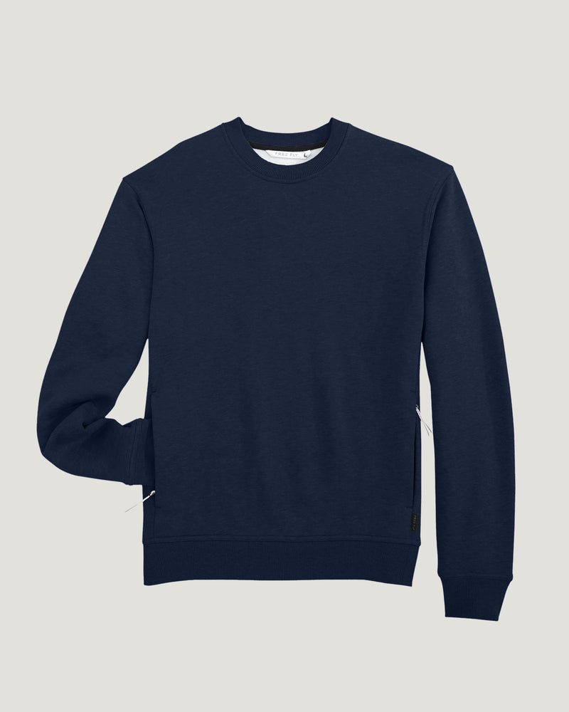 Men's Bamboo Northcoast Fleece Crew - True Navy