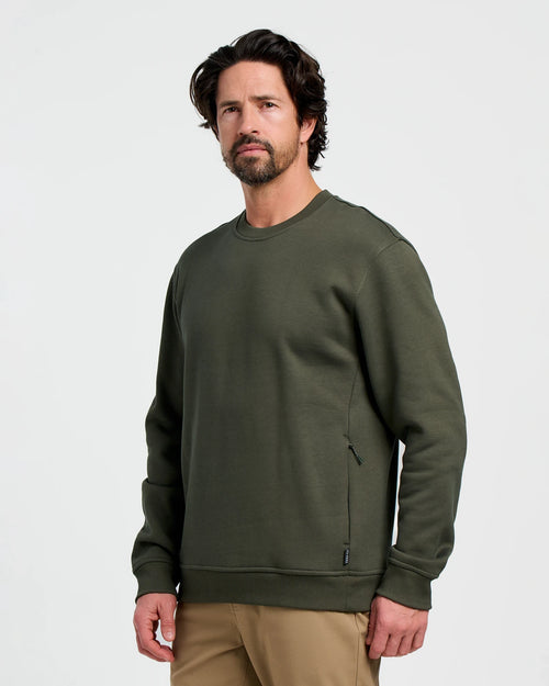 Men's Bamboo Northcoast Fleece Crew - Dark Forest