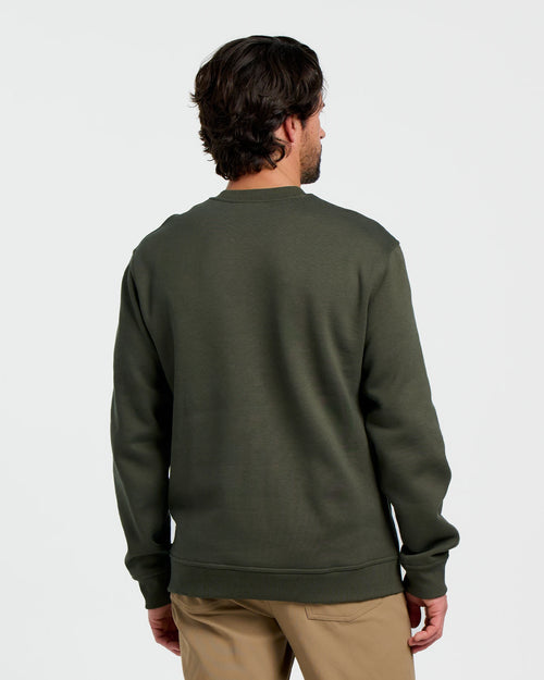 Men's Bamboo Northcoast Fleece Crew - Dark Forest
