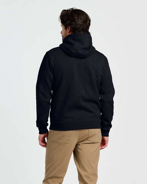 Men's Bamboo Northcoast Fleece Full Zip Hoodie - Black
