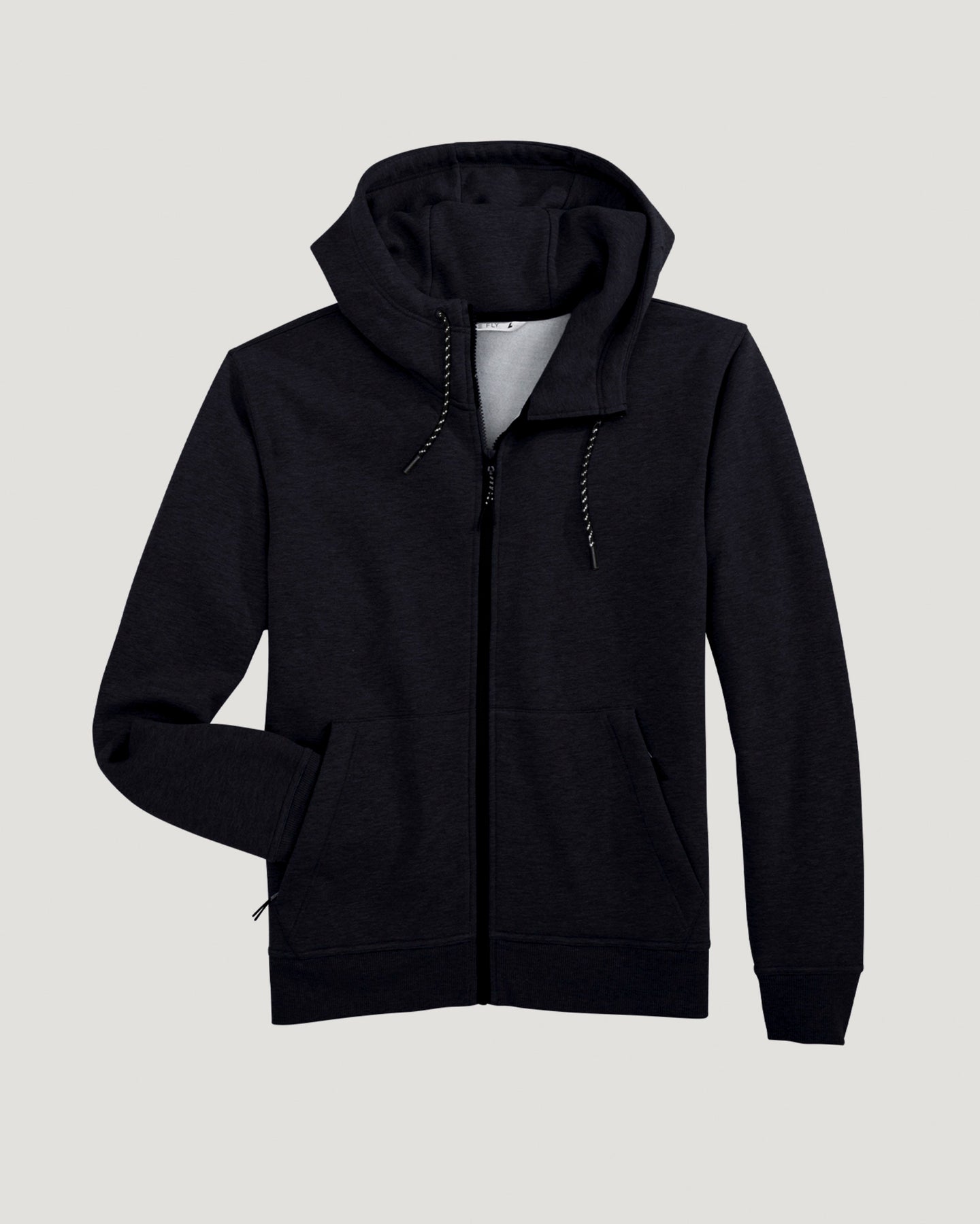 Men's Bamboo Northcoast Fleece Full Zip Hoodie - Black