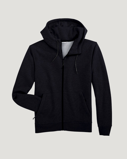 Men's Bamboo Northcoast Fleece Full Zip Hoodie - Black