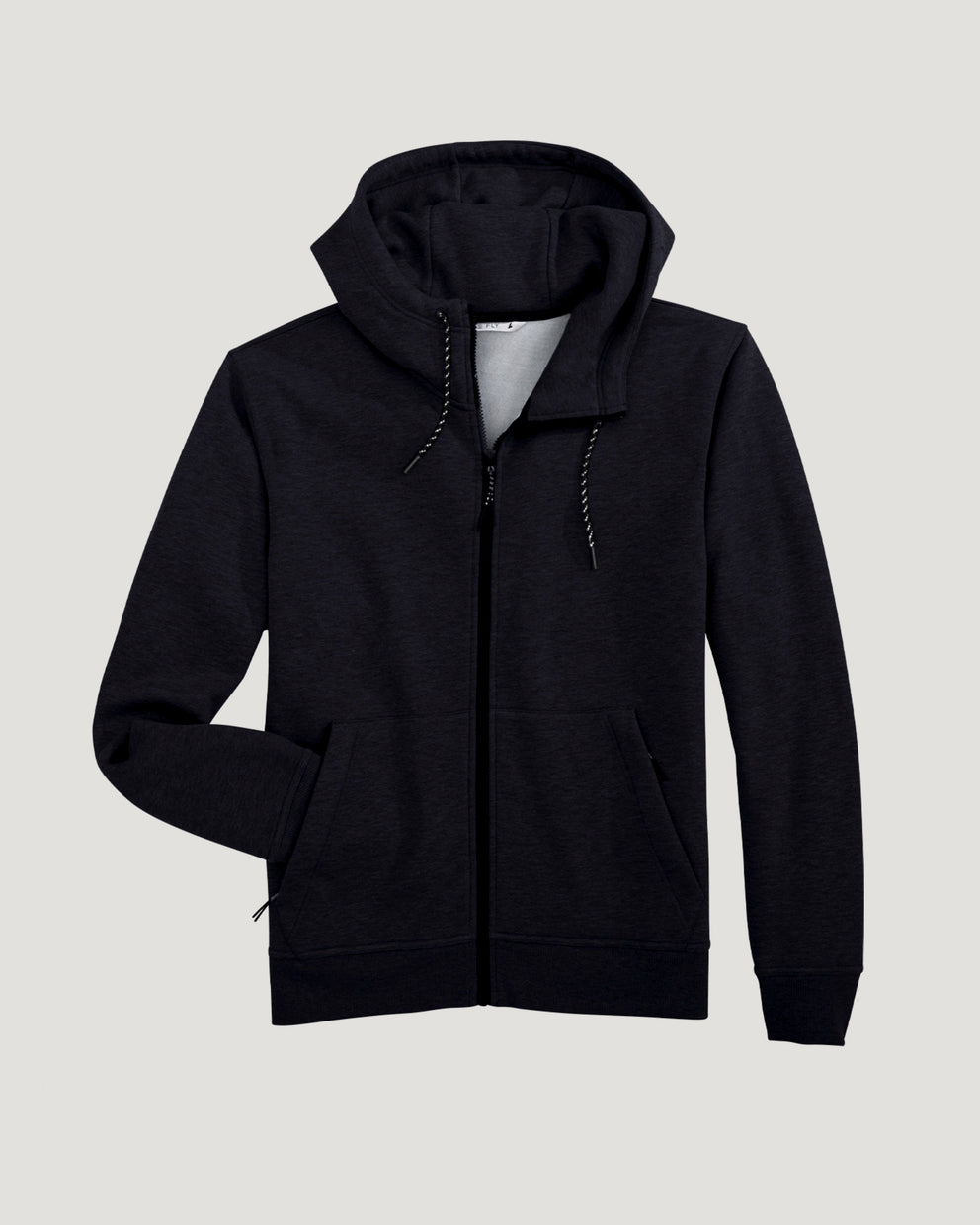 Men's Bamboo Northcoast Fleece Full Zip Hoodie - Black