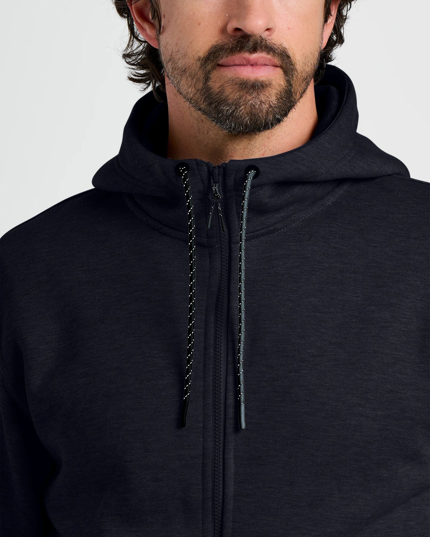 Men's Bamboo Northcoast Fleece Full Zip Hoodie - Black