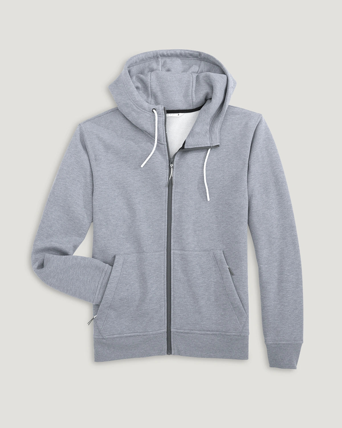 Men's Bamboo Northcoast Fleece Full Zip Hoodie - Heather Grey Men's Bamboo Northcoast Fleece Full Zip Hoodie - Heather Grey