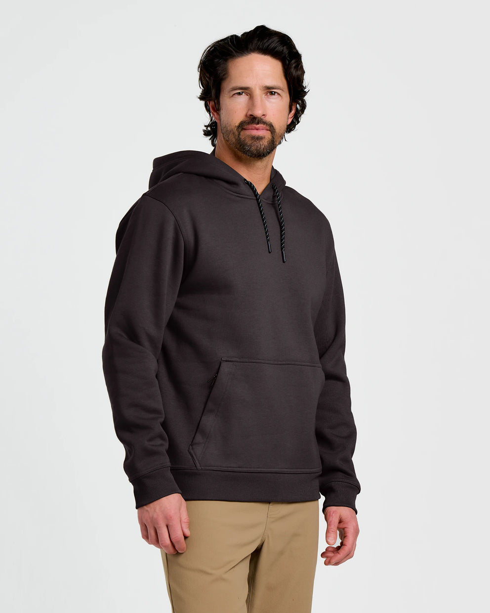 Men's Bamboo Northcoast Fleece Pullover Hoodie - Black