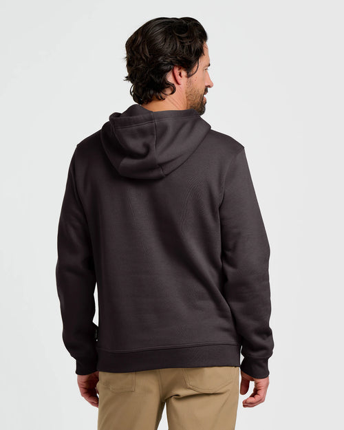 Men's Bamboo Northcoast Fleece Pullover Hoodie - Black