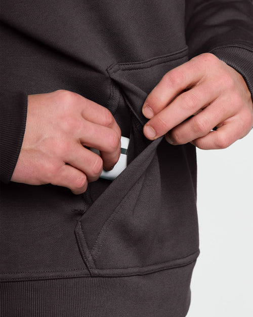 Men's Bamboo Northcoast Fleece Pullover Hoodie - Black