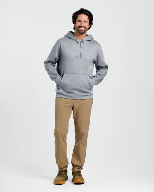 Men's Bamboo Northcoast Fleece Pullover Hoodie - Heather Grey