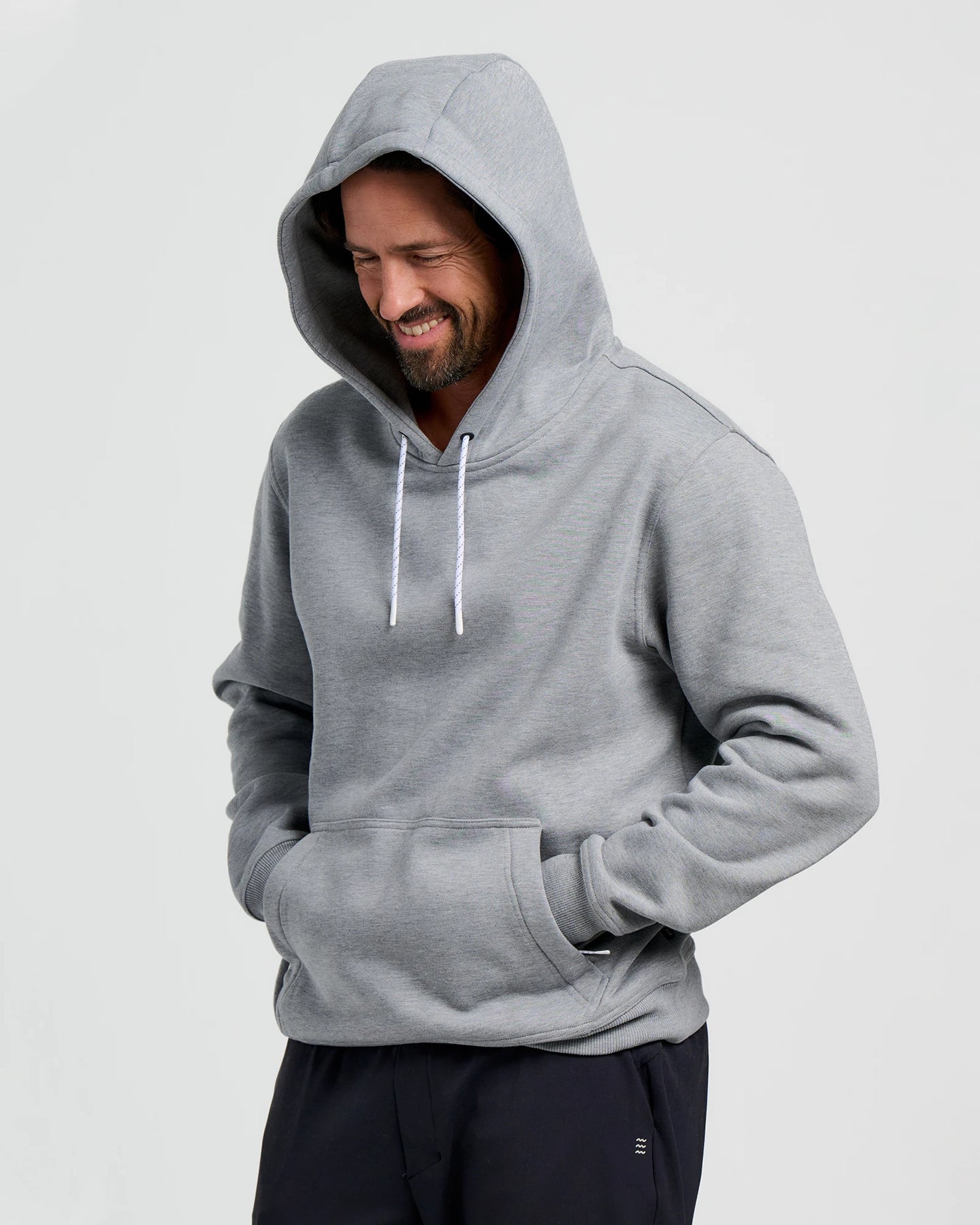 Men's Bamboo Northcoast Fleece Pullover Hoodie - Heather Grey