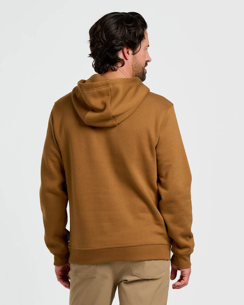 Men's Bamboo Northcoast Fleece Pullover Hoodie - Russet