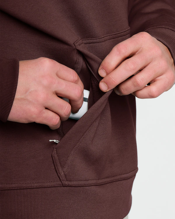 Men's Bamboo Northcoast Fleece Pullover Hoodie - Chestnut