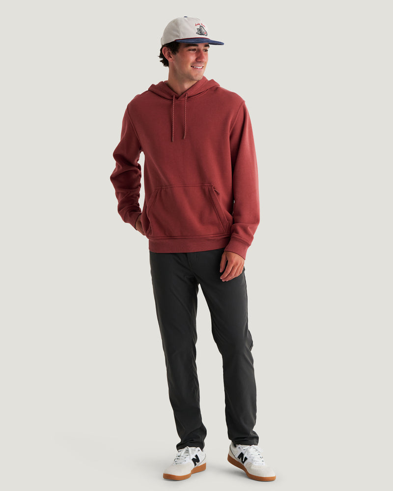 Men's Bamboo Northcoast Fleece Pullover Hoodie - Red Currant