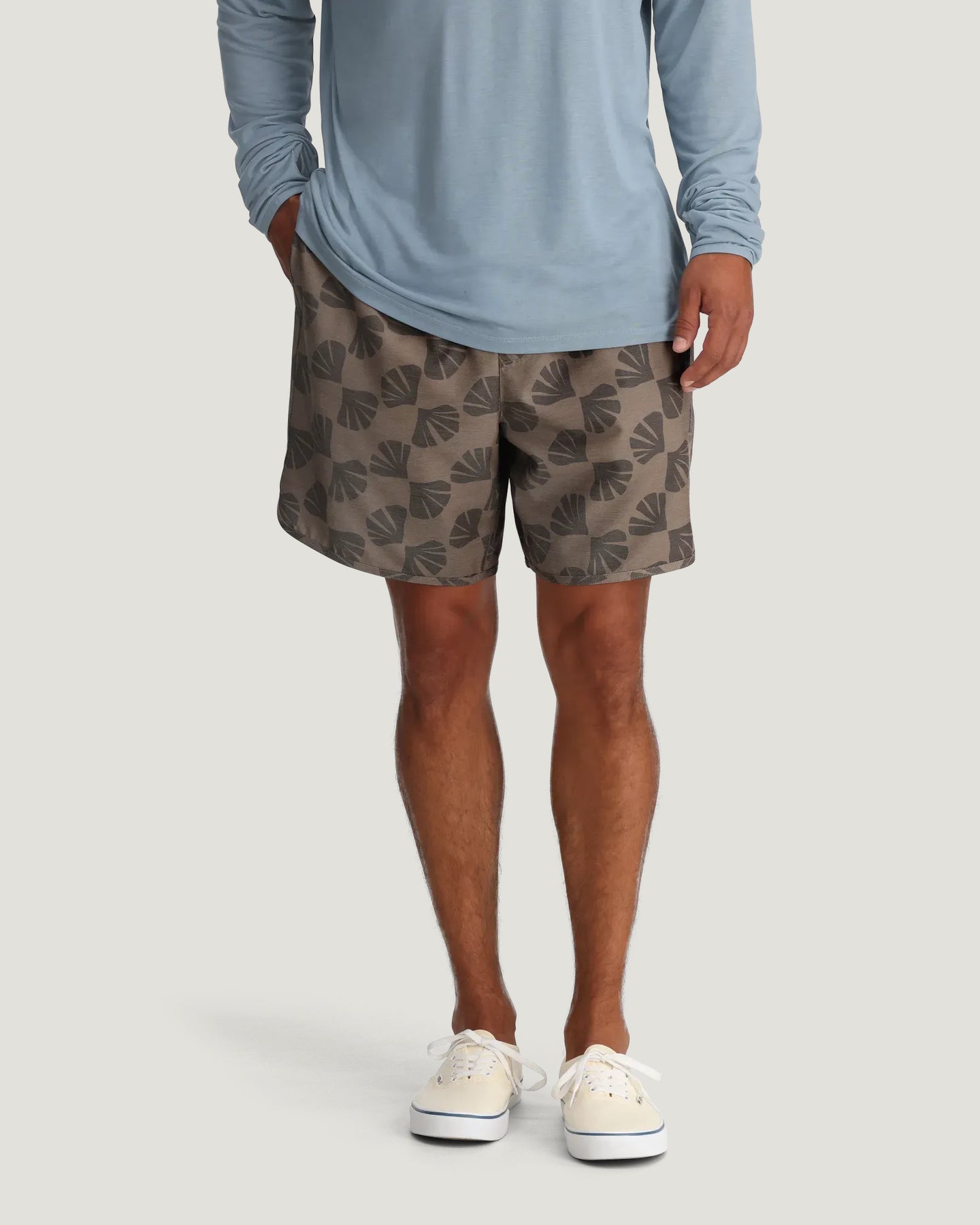 Men's Reverb Short – 7" - Sea Scallop Print Fossil