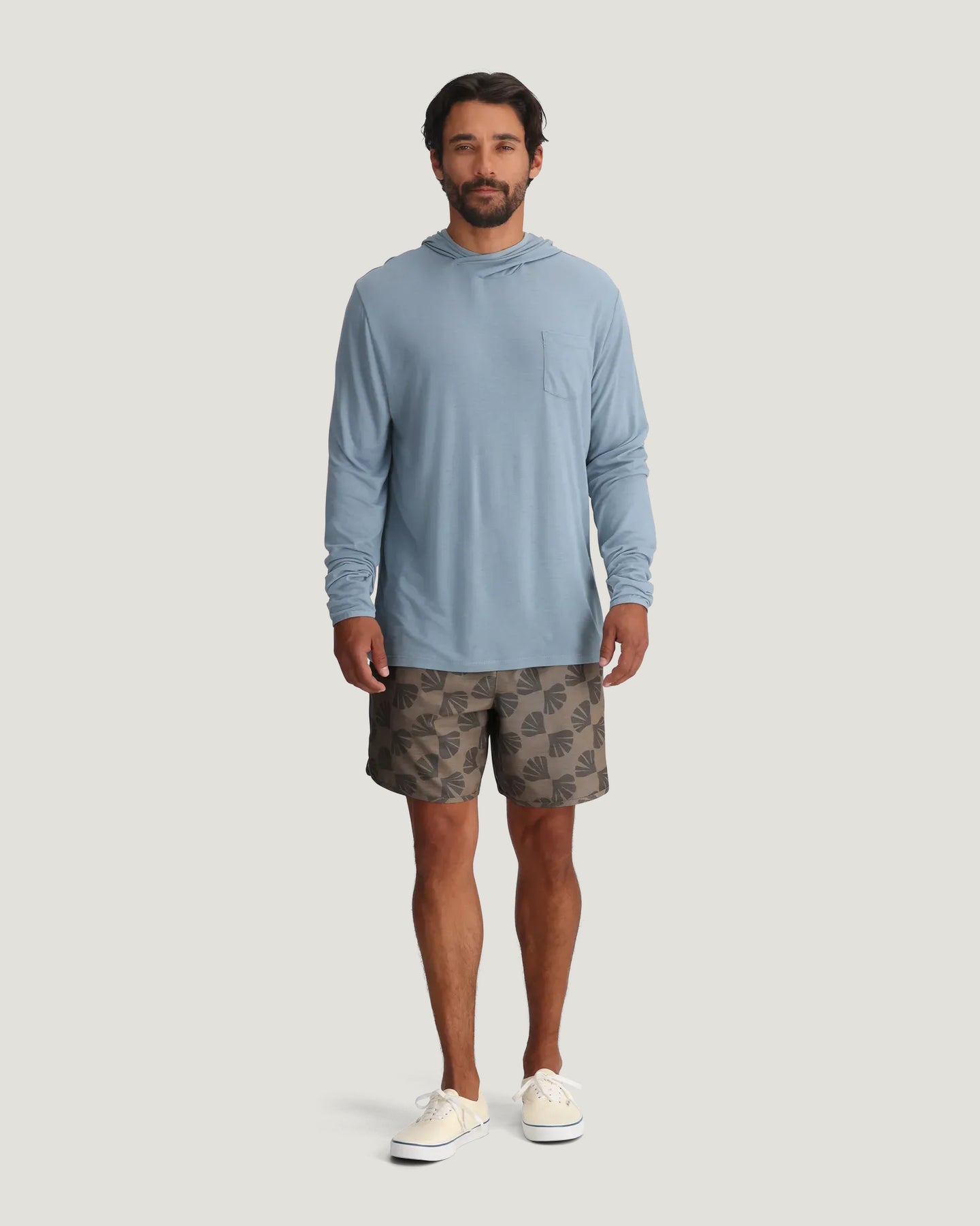 Men's Reverb Short – 7" - Sea Scallop Print Fossil