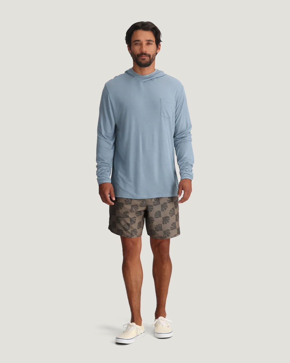 Men's Reverb Short – 7" - Sea Scallop Print Fossil