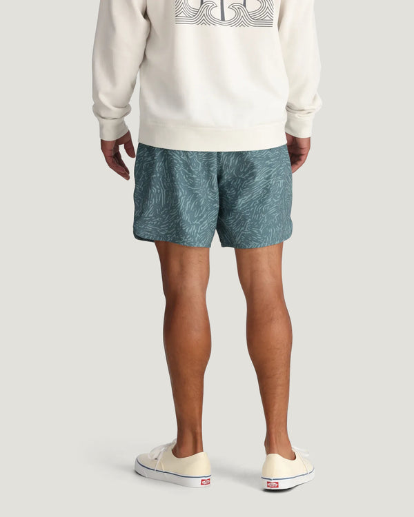 Men's Reverb Short – 7" - Tidal Flow Print Stormy Sea