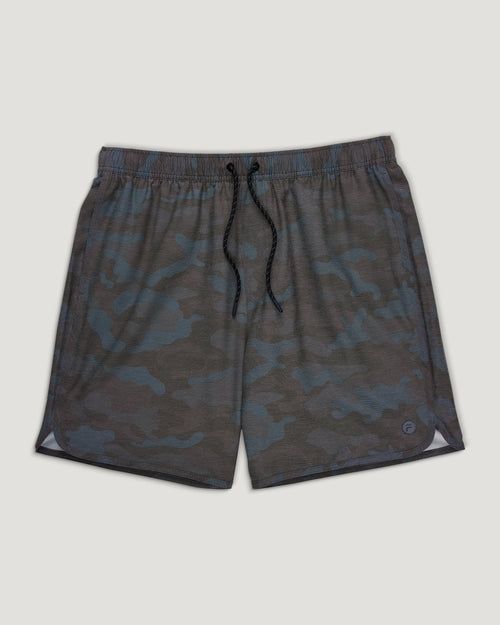 Men's Reverb Short – 7" - Woodland Camo Storm Cloud