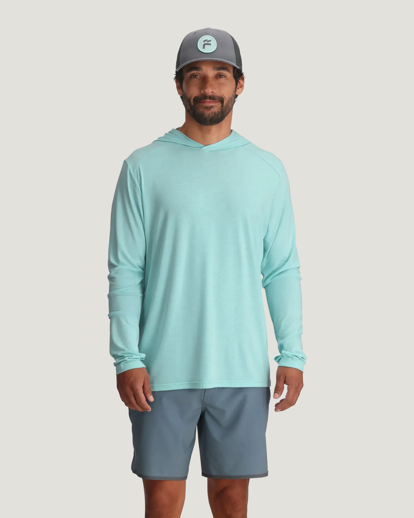 Men's Bamboo Shade Hoodie - Heather Bahama Blue