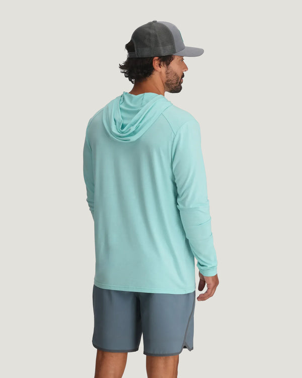 Men's Bamboo Shade Hoodie - Heather Bahama Blue