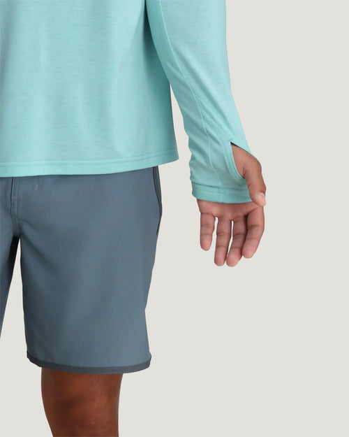 Men's Bamboo Shade Hoodie - Heather Bahama Blue