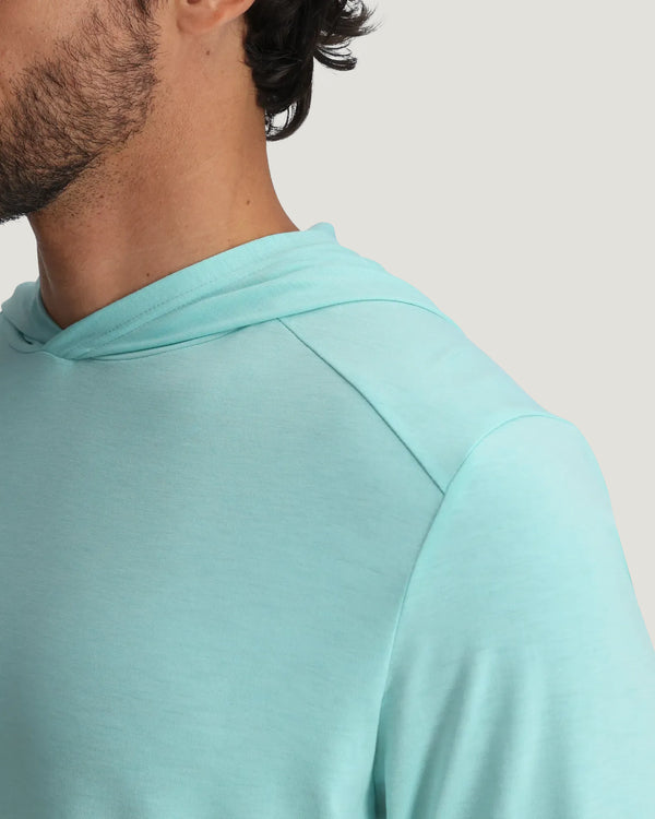 Men's Bamboo Shade Hoodie - Heather Bahama Blue