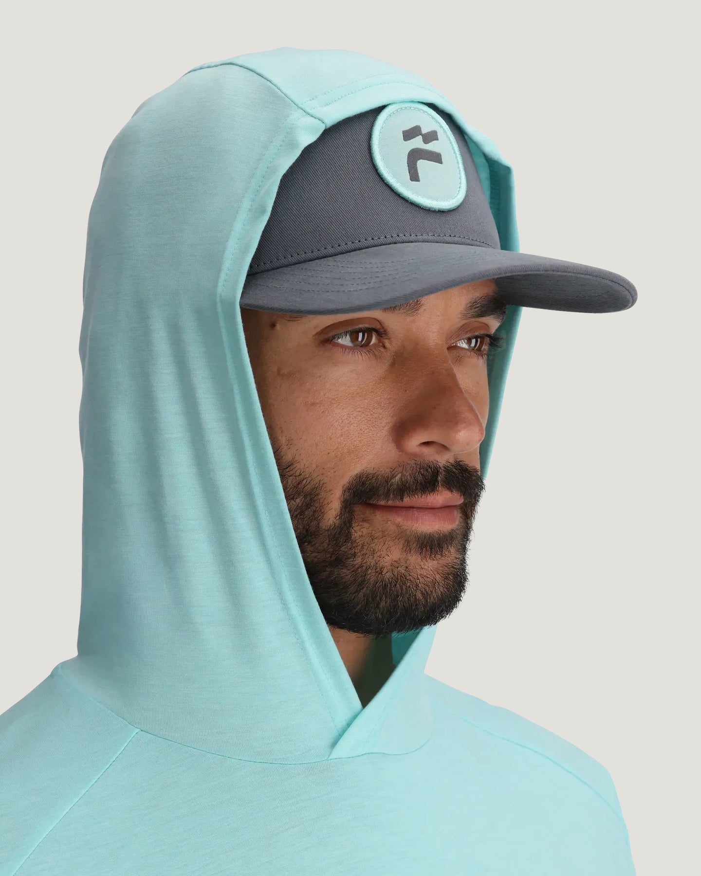 Men's Bamboo Shade Hoodie - Heather Bahama Blue