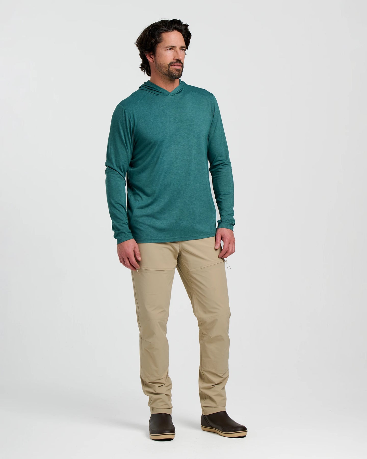 Men's Bamboo Shade Hoodie - Heather Sea Pine