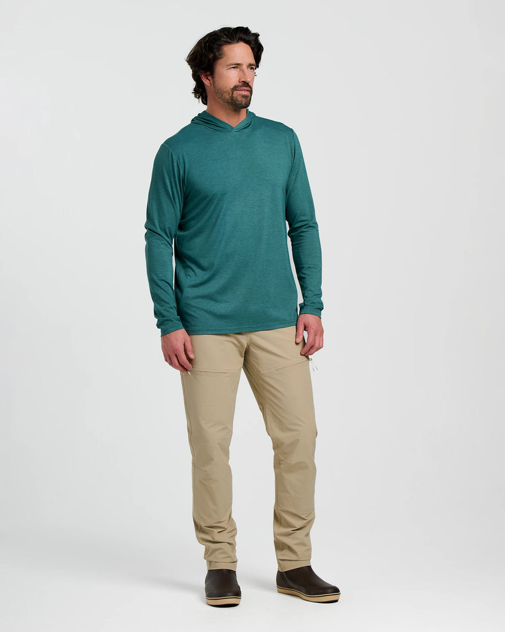Men's Bamboo Shade Hoodie - Heather Sea Pine