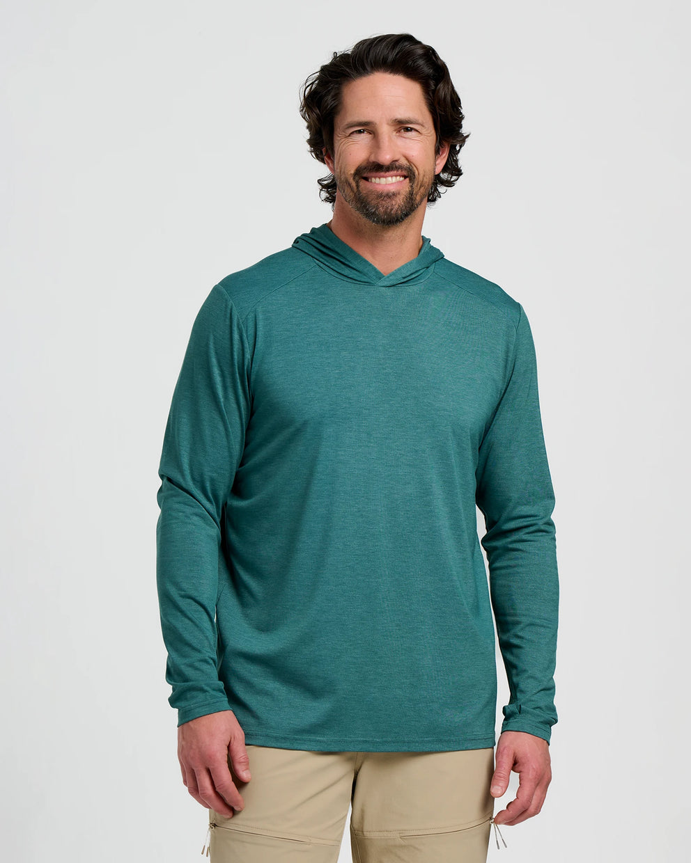 Men's Bamboo Shade Hoodie - Heather Sea Pine