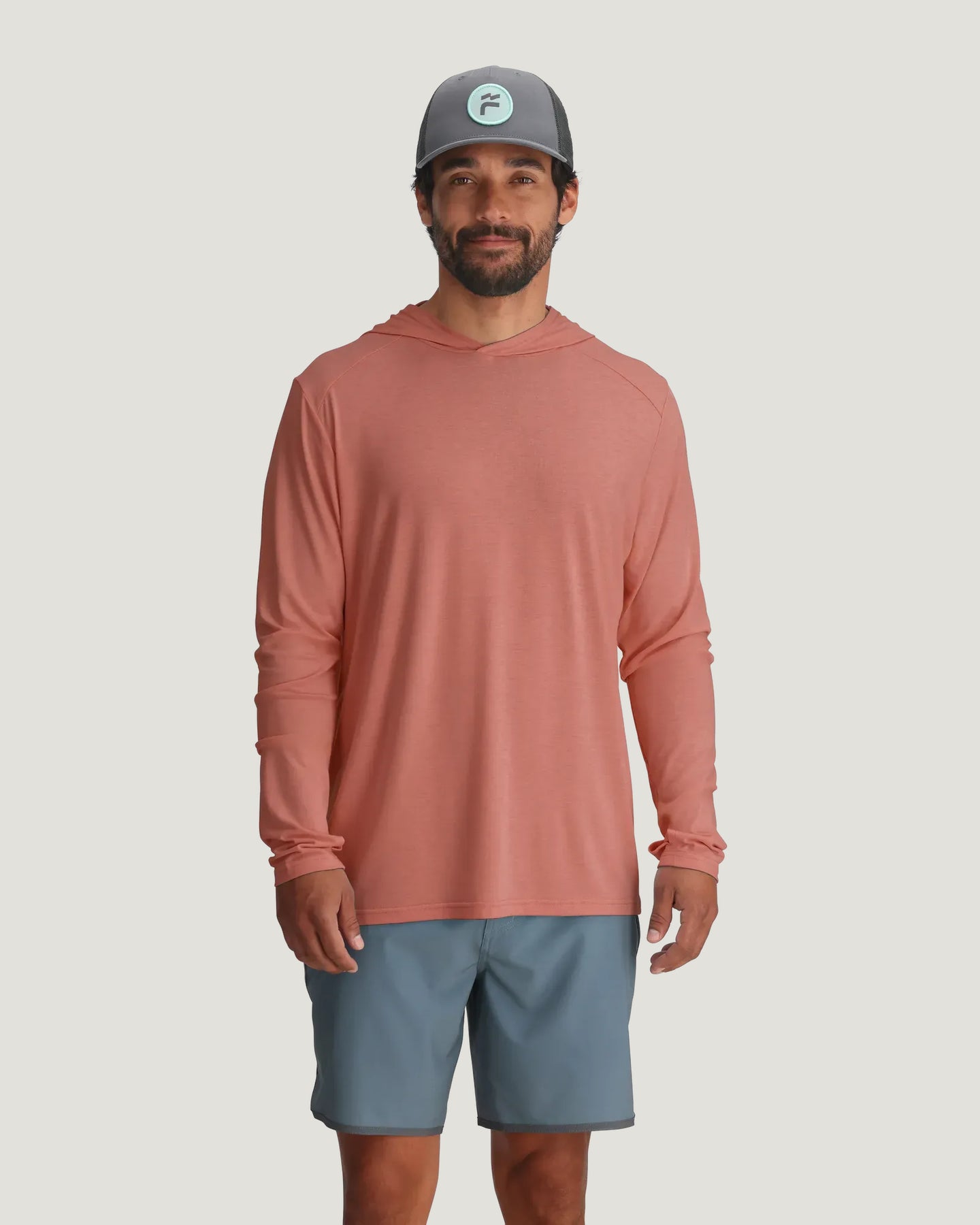 Men's Bamboo Shade Hoodie - Heather Red Clay