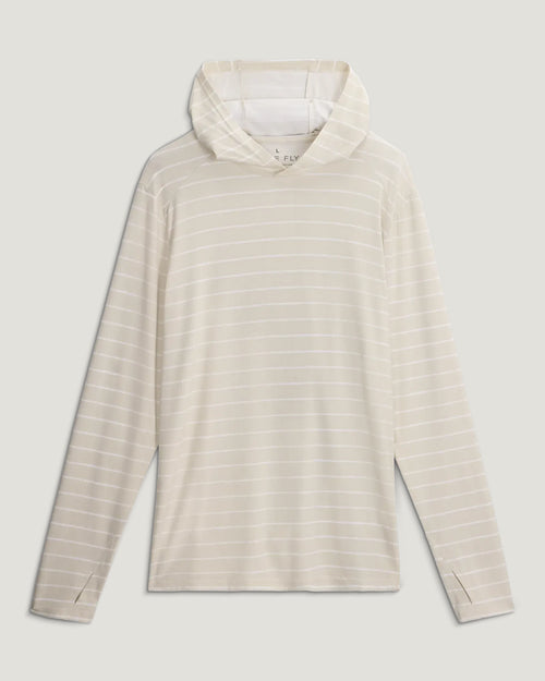 Men's Bamboo Shade Hoodie - Dash Stripe Birch