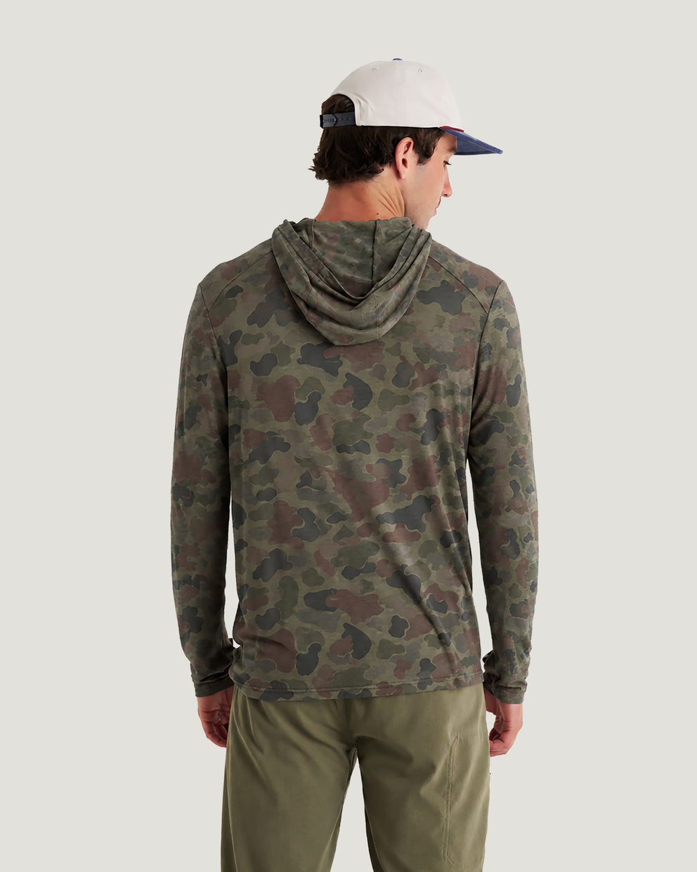 Men's Bamboo Shade Hoodie - Vintage Camo Oil Green