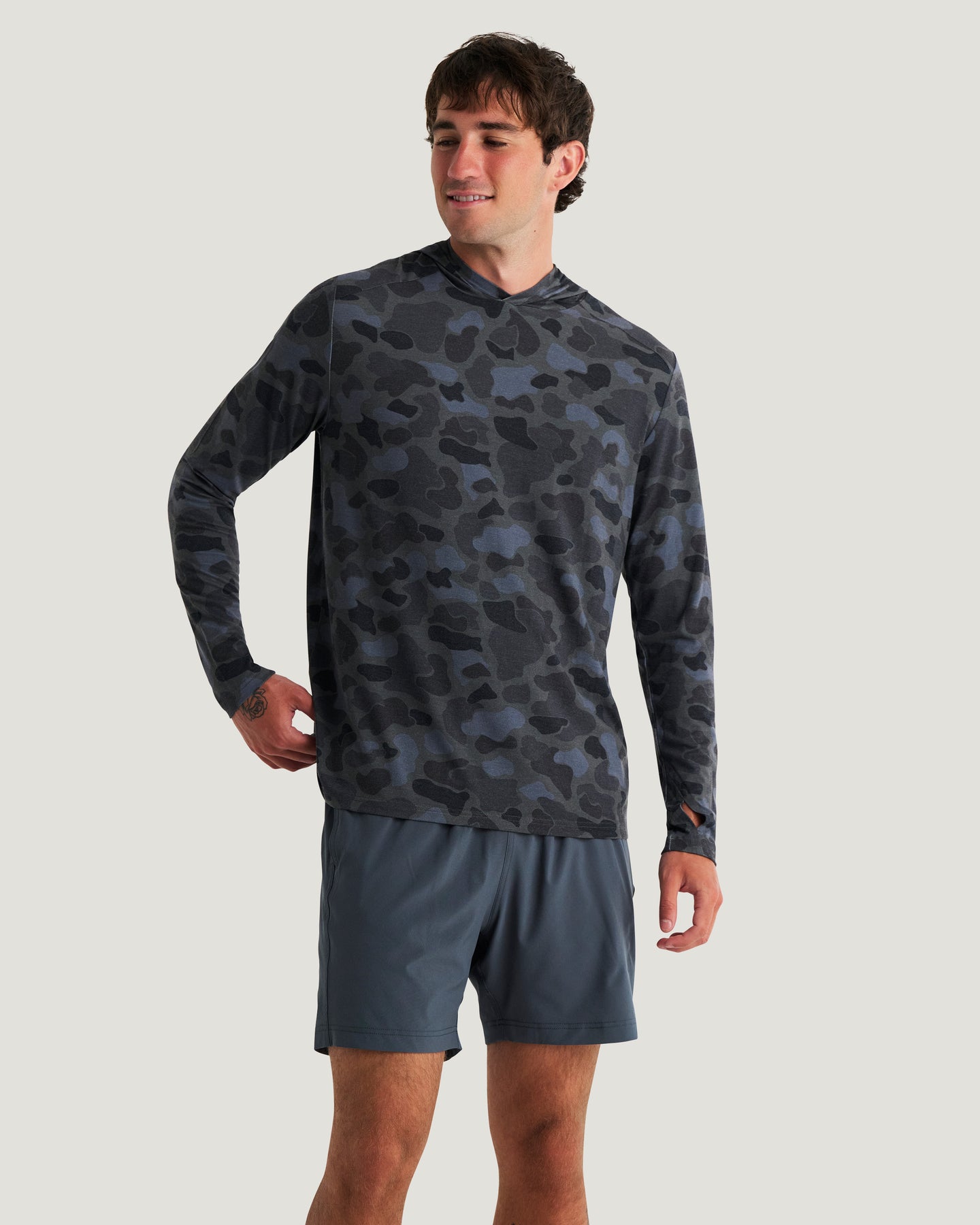Men's Bamboo Shade Hoodie - Vintage Camo Black