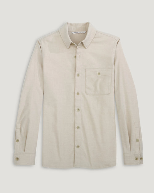 Men's Seawool Flannel Shirt - Sandstone