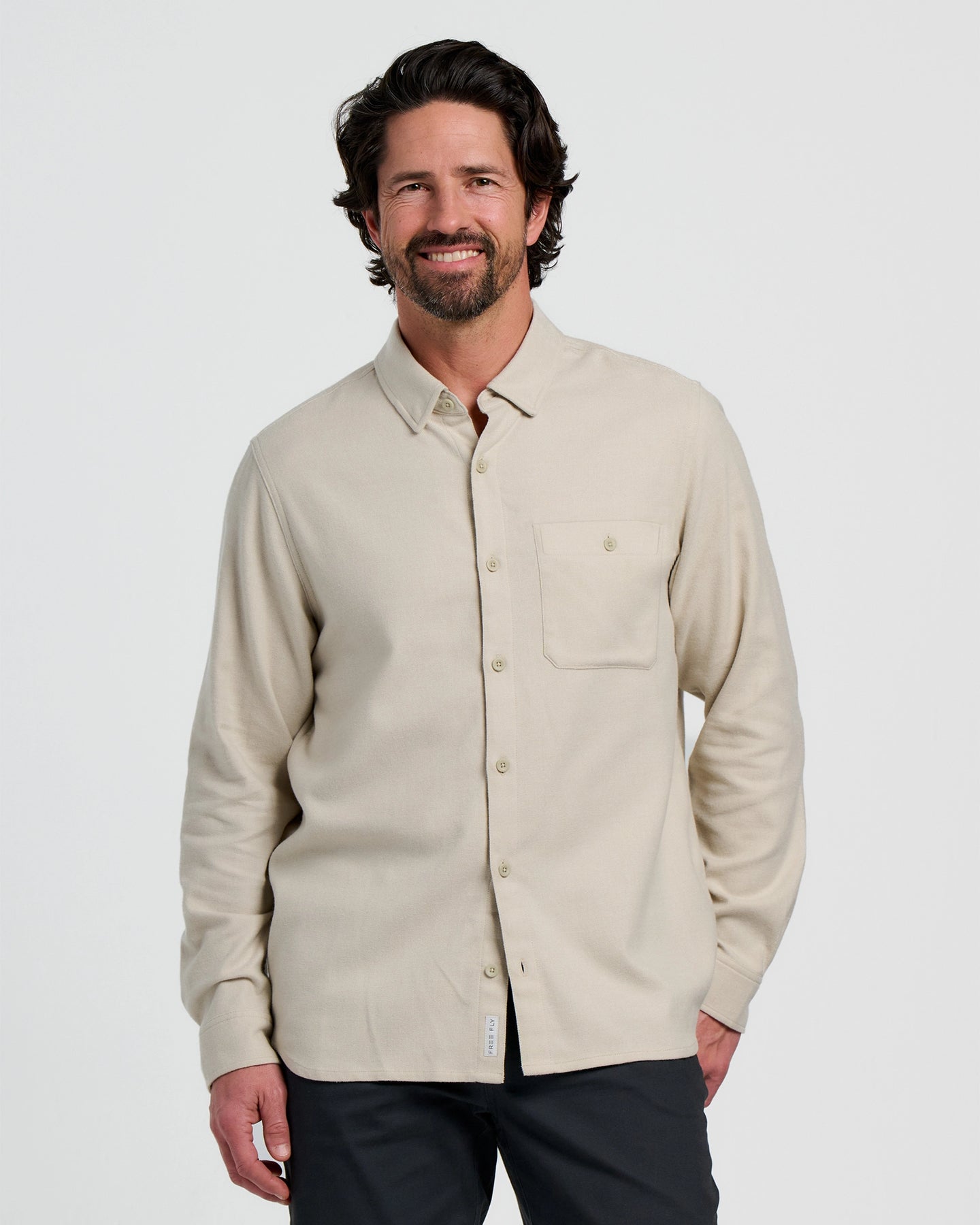 Men's Seawool Flannel Shirt - Sandstone