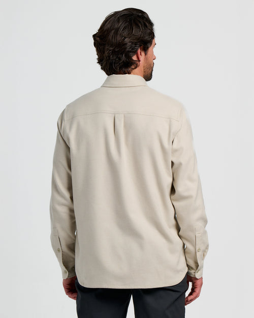 Men's Seawool Flannel Shirt - Sandstone