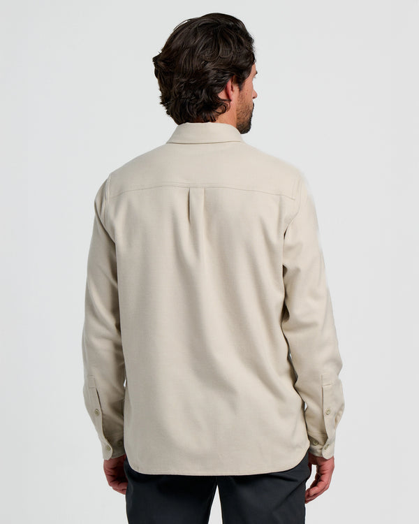 Men's Seawool Flannel Shirt - Sandstone