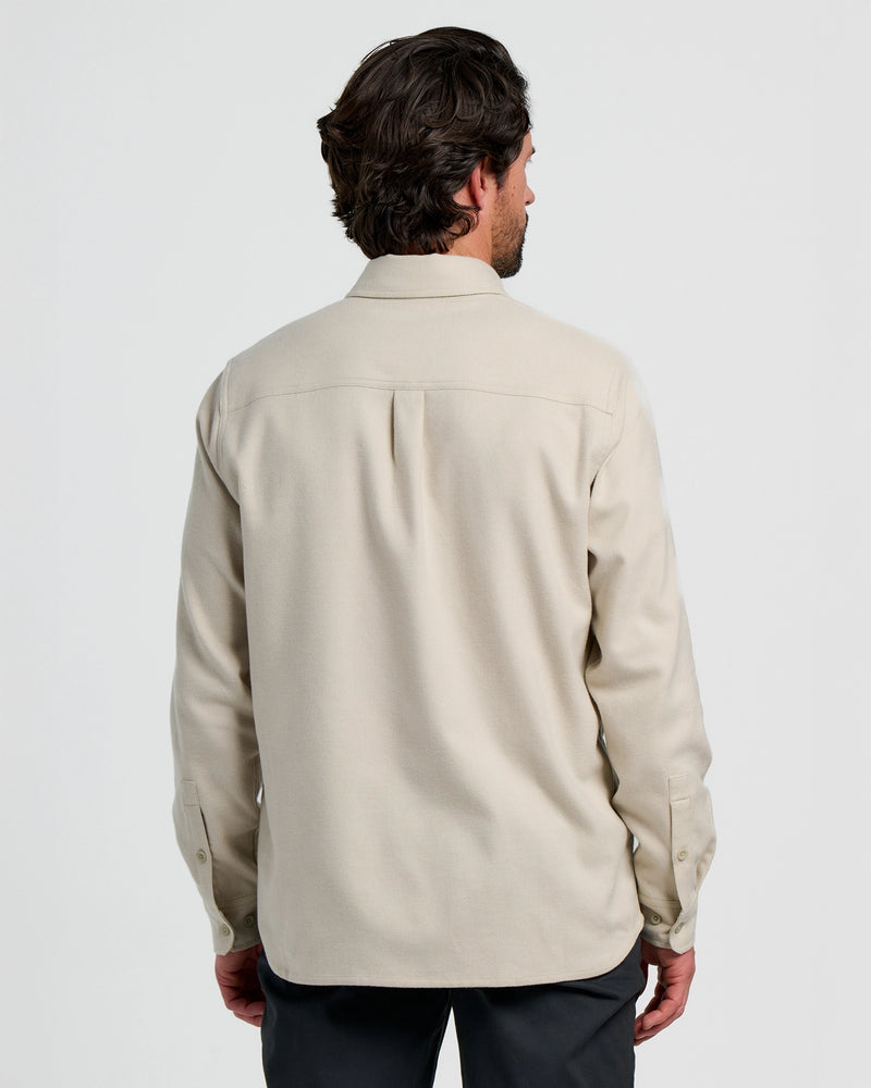Men's Seawool Flannel Shirt - Sandstone