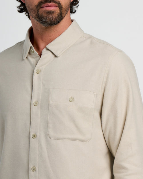 Men's Seawool Flannel Shirt - Sandstone